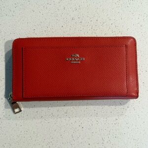 Coach Burnt Orange Leather Wallet